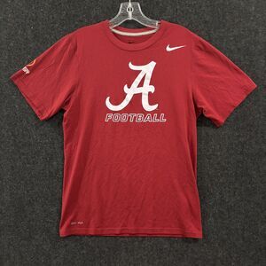 Alabama Crimson Tide Shirt Mens Small Nike Dri-Fit Red NCAA Football Playoff Tee